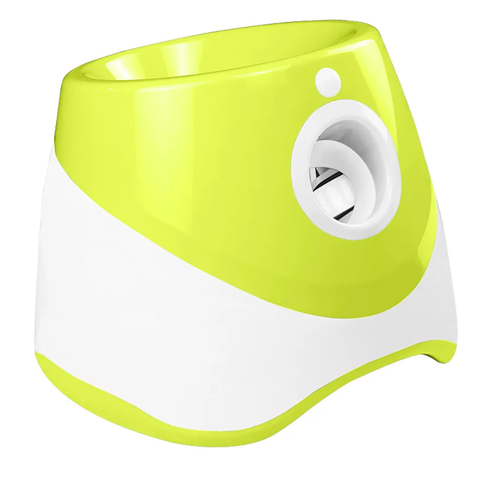 Automatic ball thrower for dogs with launcher and tennis balls