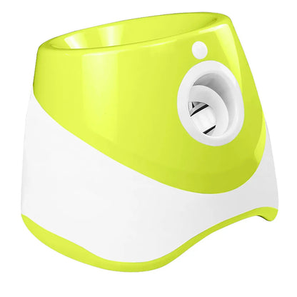 Automatic ball thrower for dogs with launcher and tennis balls