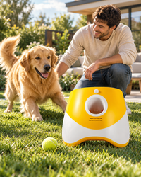 Automatic Ball Launcher for Dogs – Rechargeable, with 3 Balls