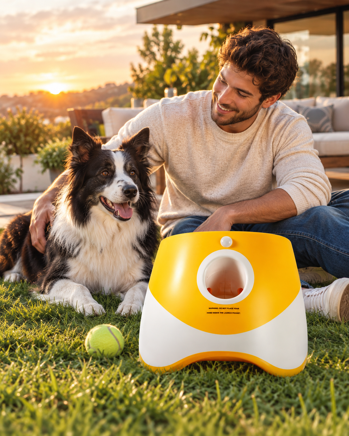 Automatic dog ball launcher for hands-free fetch at home