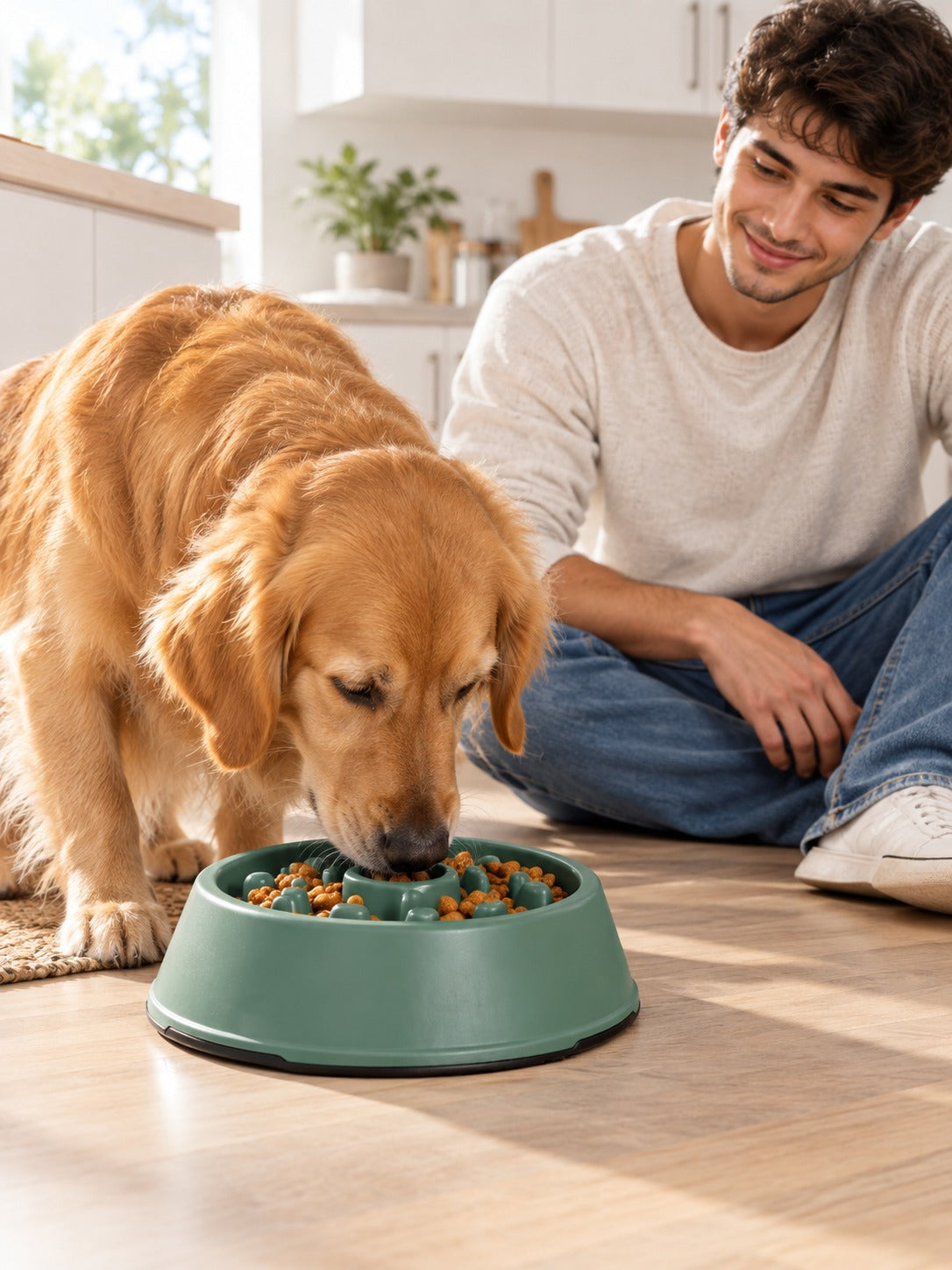 Maze slow feeder dog bowl for fast eaters