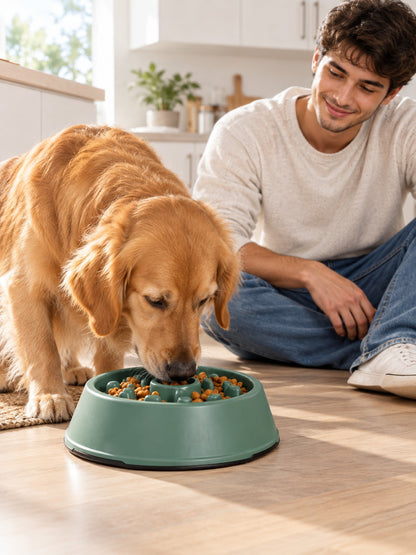 Maze slow feeder dog bowl for fast eaters