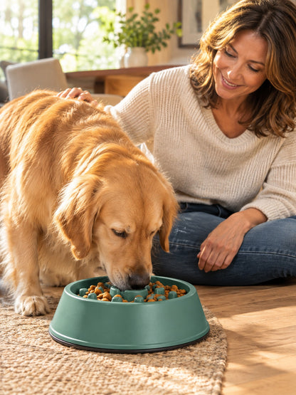Non-slip slow feeder bowl for dogs and cats