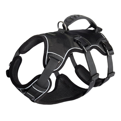 Adjustable Oxford cloth dog harness with metal leash ring